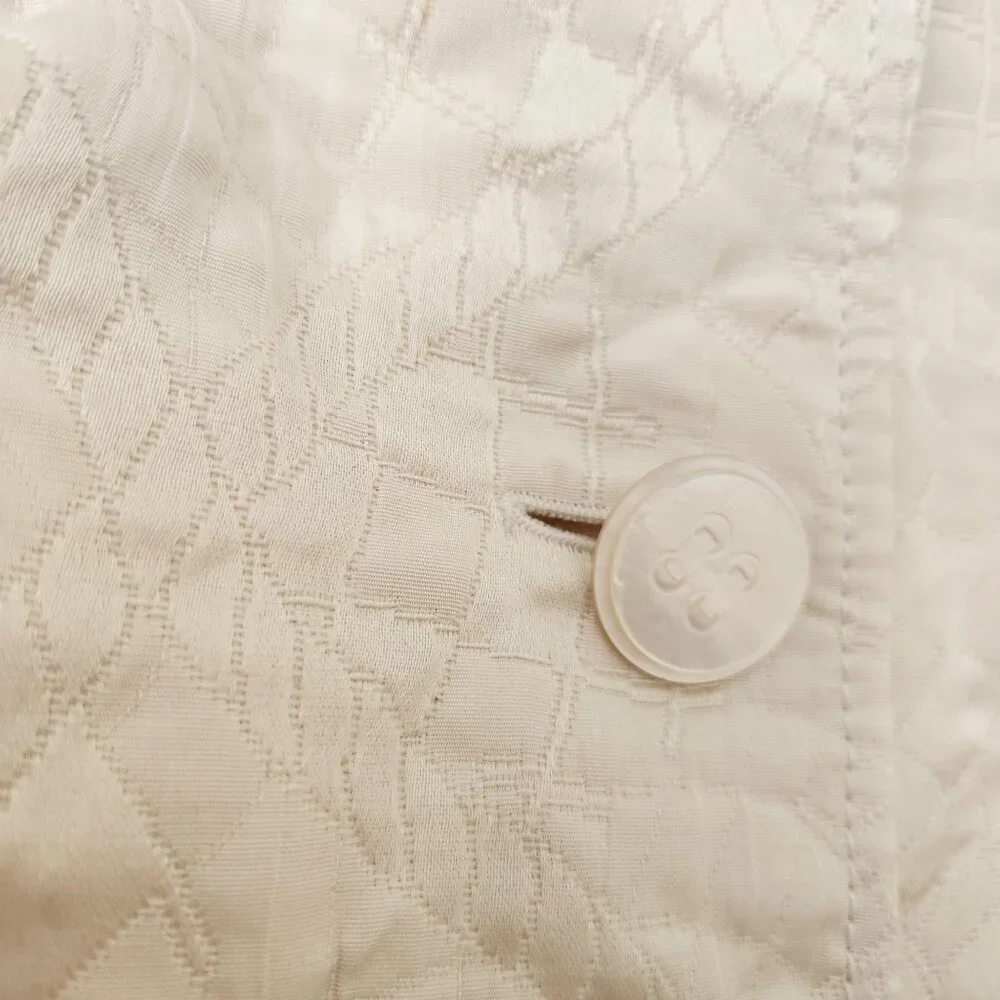 Escada Cropped Quilted Cream Jacket Blazer Vintage Rare Luxury Classic Office - Picture 8 of 16